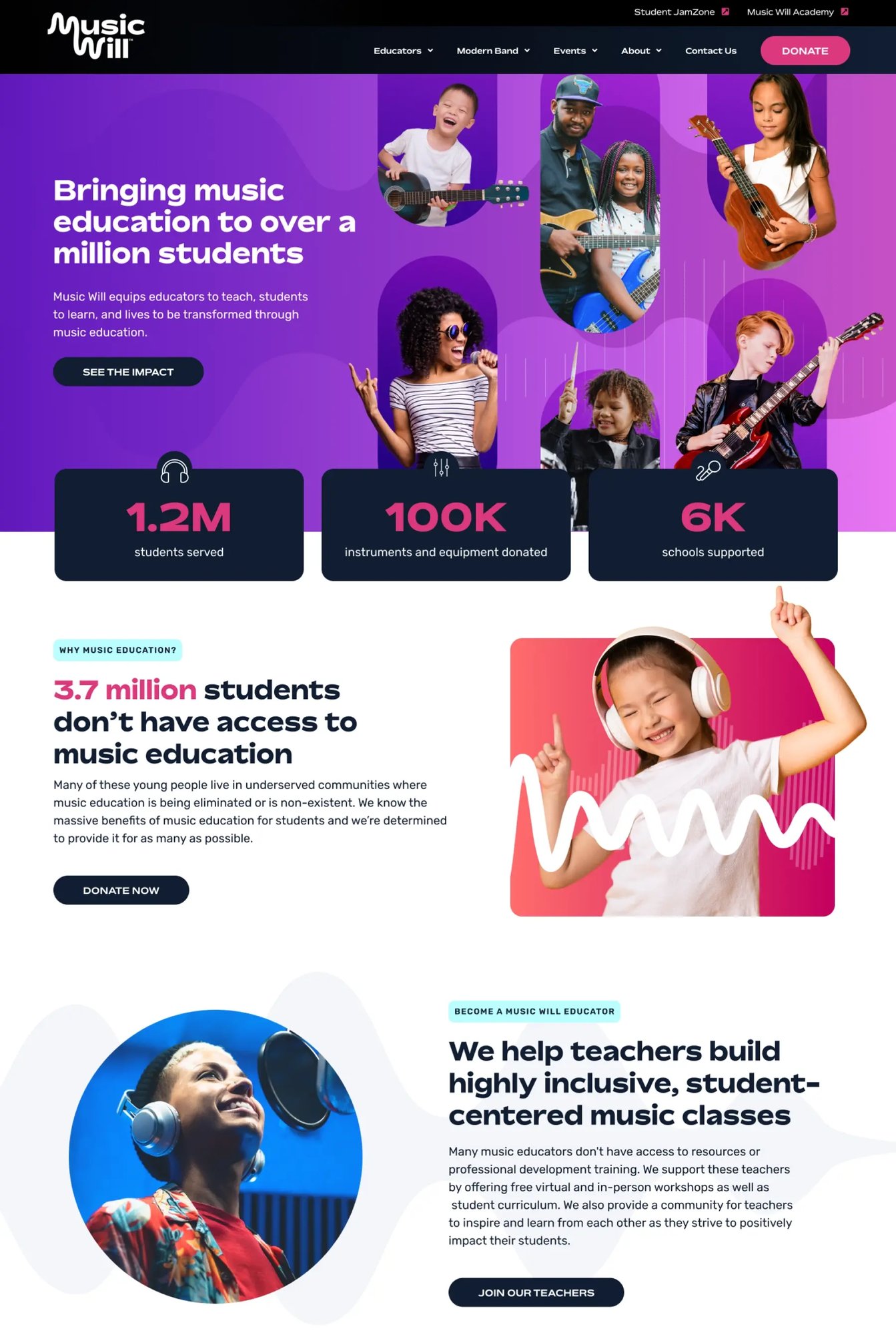 MusicWill Website Design After-1
